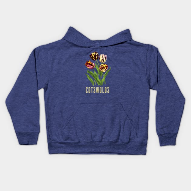 The Cotswolds Heirloom Tulip Gardners Kids Hoodie by Pine Hill Goods